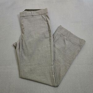 Banana Republic Women 8P Gray Mid Rise Straight Leg Logan Trouser
